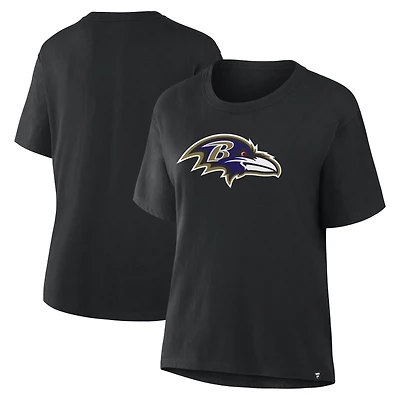 Women's Fanatics Black Baltimore Ravens Essential Legacy T-Shirt