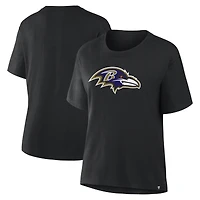 Women's Fanatics Black Baltimore Ravens Essential Legacy T-Shirt
