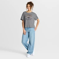 T-shirt Fanatics Heather Gray Baltimore Ravens Overplayed Tribute à manches carrées en mélange de trois matières pour femmes