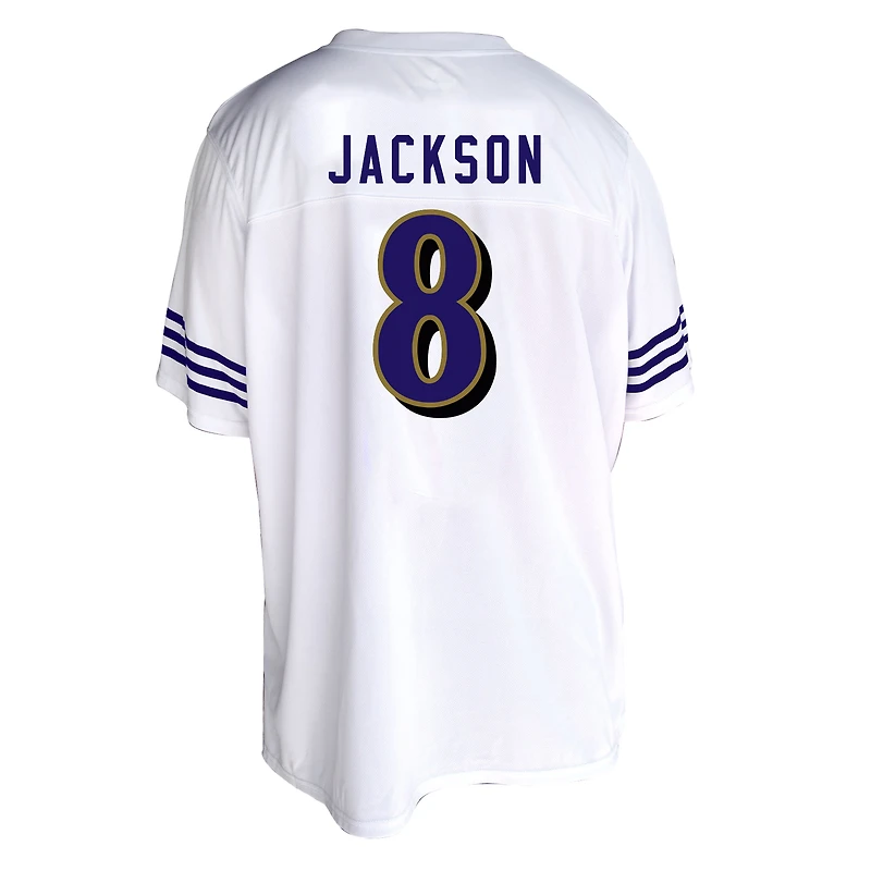 Women's Fanatics Lamar Jackson White Baltimore Ravens Plus Fashion Jersey