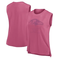 Débardeur rose Fanatics Studio Embrace pour femme des Baltimore Ravens