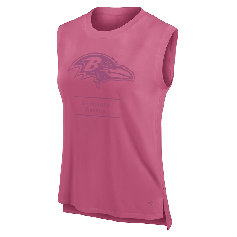 Débardeur rose Fanatics Studio Embrace pour femme des Baltimore Ravens