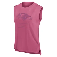 Débardeur rose Fanatics Studio Embrace pour femme des Baltimore Ravens