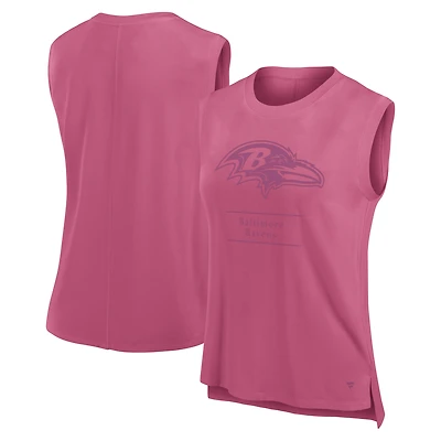 Women's Fanatics Pink Baltimore Ravens Studio Embrace Tank Top