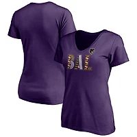 T-shirt à col en V Wildcat de la collection Hometown des Ravens Baltimore, violet, pour femmes Fanatics
