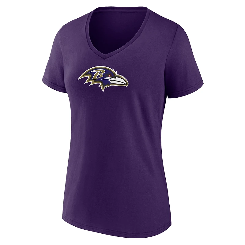 T-shirt violet à col en V pour la fête des mères Ravens de Baltimore Fanatics femmes