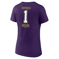 T-shirt violet à col en V pour la fête des mères Ravens de Baltimore Fanatics femmes