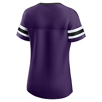 Women's Fanatics Purple Baltimore Ravens Plus Original State Lace-Up T-Shirt
