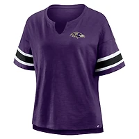 T-shirt violet Fanatics pour femmes Baltimore Ravens Redzone Curl Route