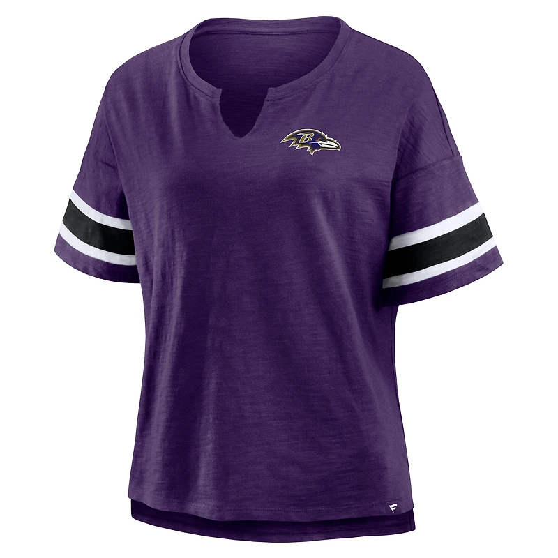 Women's Fanatics Purple Baltimore Ravens Redzone Curl Route T-Shirt