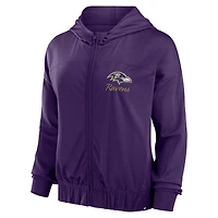 Women's Fanatics Purple Baltimore Ravens Script Lock Full-Zip Hoodie