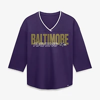 Women's Fanatics  Purple Baltimore Ravens Team First Deceptive Juke 3/4-Sleeve V-Neck T-Shirt