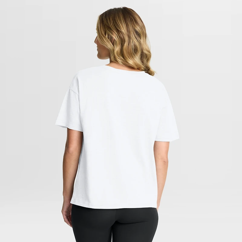 Women's Fanatics White Baltimore Ravens Redzone Slub Boxy T-Shirt