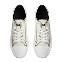 Women's FOCO Cream Baltimore Ravens Low Top Canvas Shoes