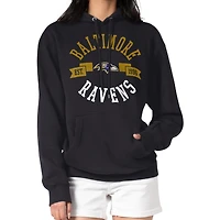 Women's G-III 4Her by Carl Banks Black Baltimore Ravens City Graphic Team Fleece Pullover Hoodie