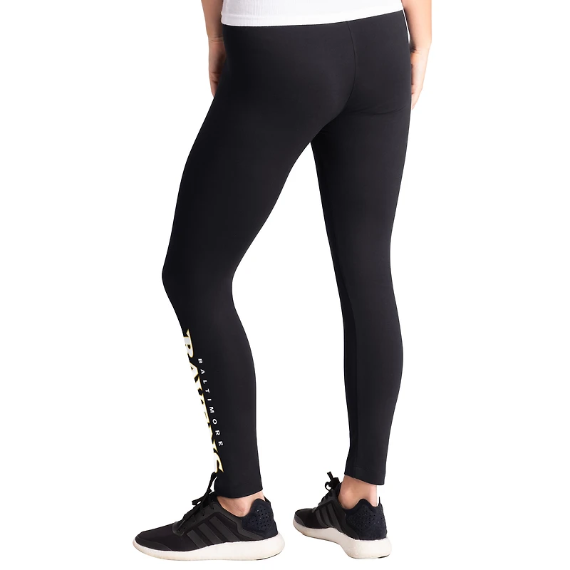 Leggings d'avant-match noirs G-III 4Her de Carl Banks pour femme, des Ravens Baltimore