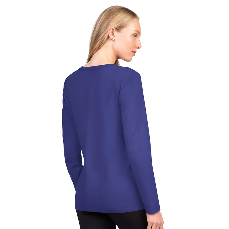 T-shirt à manches longues violet G-III 4Her pour femme par Carl Banks, motif « Best Play » des Baltimore Ravens