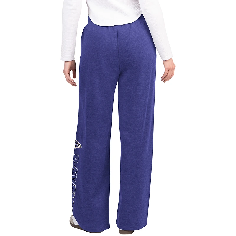 Women's G-III 4Her by Carl Banks Purple Baltimore Ravens Field Wide Leg Sweatpants