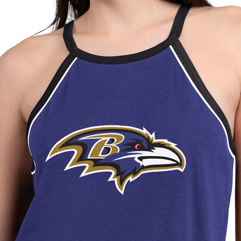 Women's G-III 4Her by Carl Banks Baltimore Ravens Redemption Win Slub Tank Top