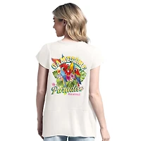 Women's Margaritaville  Cream Baltimore Ravens Gametime Is Paradise T-Shirt