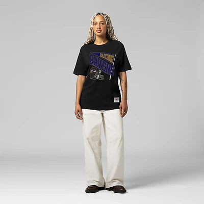 Women's Mitchell & Ness  Black Baltimore Ravens Team Dynamic Boyfriend T-Shirt