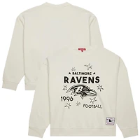 Women's Mitchell & Ness Cream Baltimore Ravens Plus Shooting Star Sweatshirt