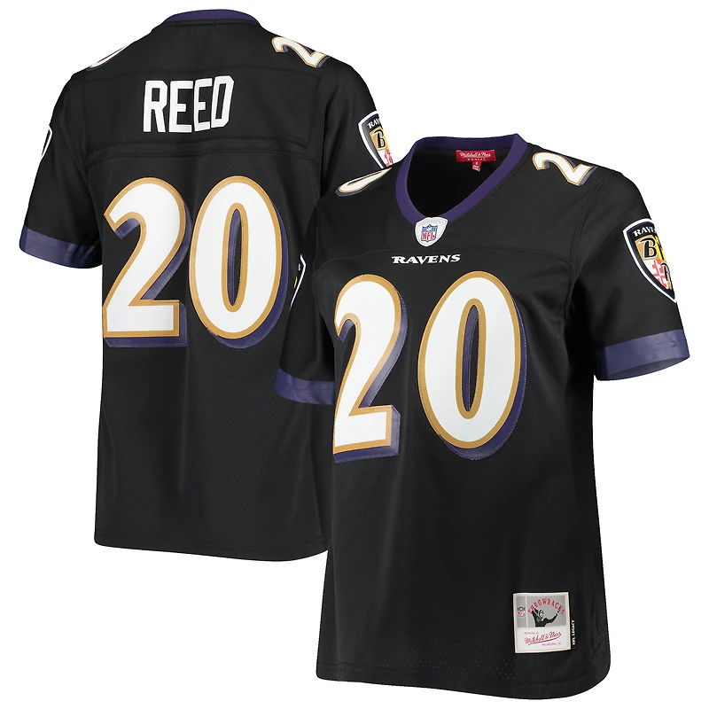 Maillot réplique Legacy des Ravens de Baltimore, noir, Mitchell & Ness Ed Reed, pour femme