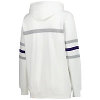 Sweat à capuche rétro Mitchell & Ness blanc grande taille pour femme, entraîneur-chef des Ravens de Baltimore