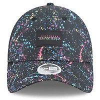 Women's New Era  Black Baltimore Ravens 2025 NFL Crucial Catch Pony Tail Adjustable Hat
