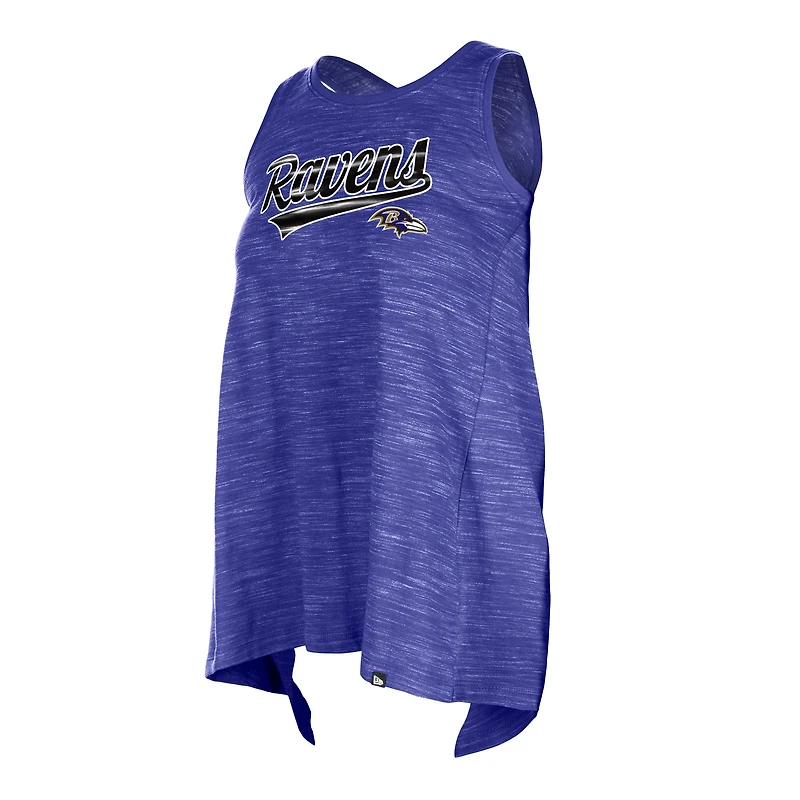 Débardeur actif New Era violet Baltimore Ravens Space Dye pour femme