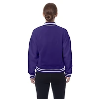 Women's New Era  Purple Baltimore Ravens Throwback Fleece Full-Snap Jacket