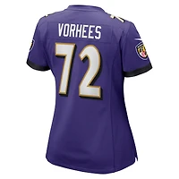 Maillot de match Nike Andrew Vorhees violet pour femme des Baltimore Ravens