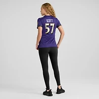 Maillot de joueur retraité Nike Bart Scott violet Baltimore Ravens Game pour femme