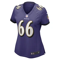 Maillot de match Nike Ben Cleveland violet Baltimore Ravens pour femme