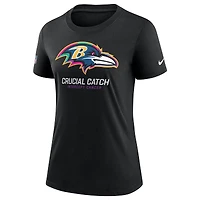 Women's Nike  Black Baltimore Ravens 2024 NFL Crucial Catch Tri-Blend T-Shirt