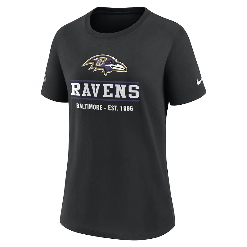 Women's Nike Black Baltimore Ravens Sideline Alt Dri-FIT T-Shirt