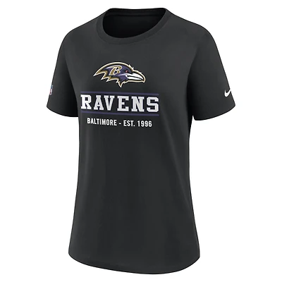 Women's Nike Black Baltimore Ravens Sideline Alt Dri-FIT T-Shirt