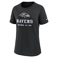 Women's Nike Black Baltimore Ravens Sideline Alt Dri-FIT T-Shirt