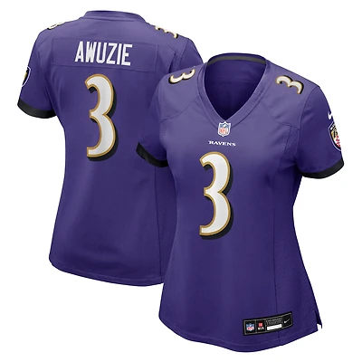 Maillot Nike Chidobe Awuzie violet pour femme des Baltimore Ravens