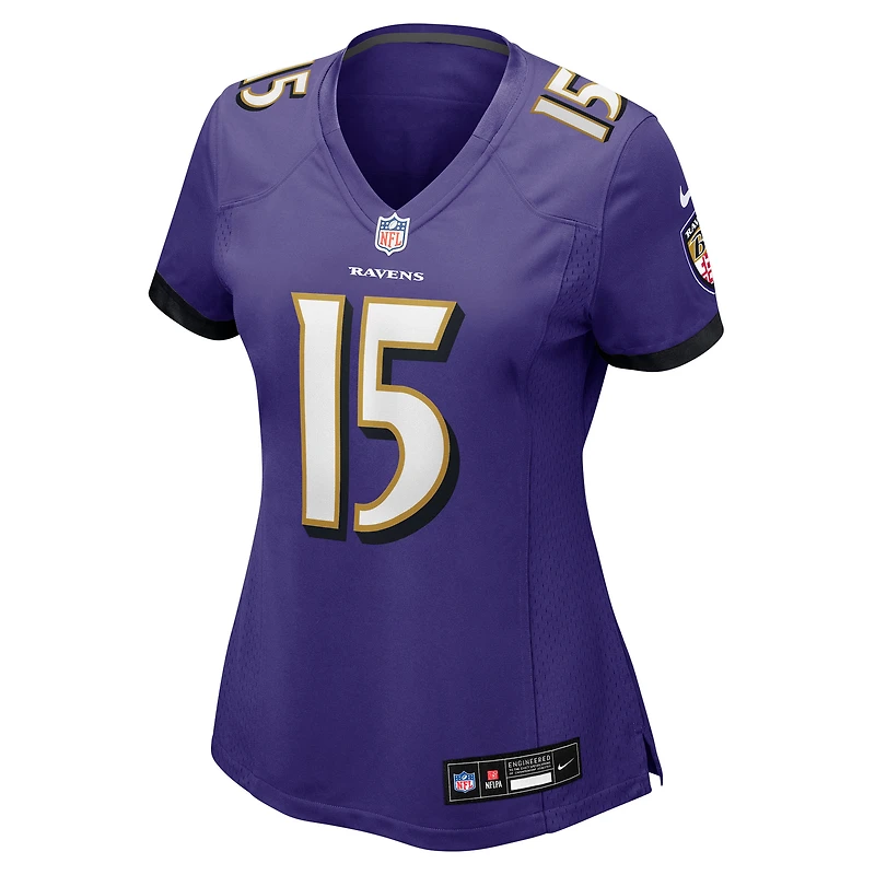Maillot Nike Cooper Rush violet pour femme des Baltimore Ravens