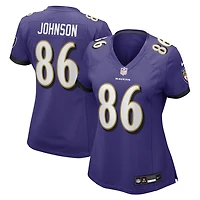 Maillot Nike Cornelius Johnson violet pour femme des Baltimore Ravens