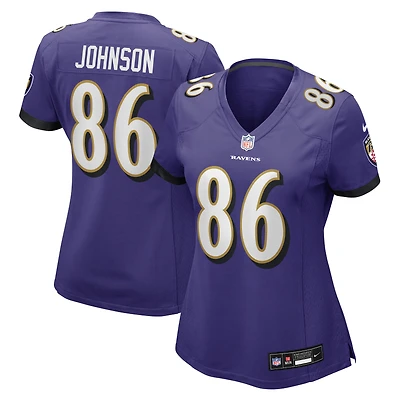 Maillot Nike Cornelius Johnson violet pour femme des Baltimore Ravens