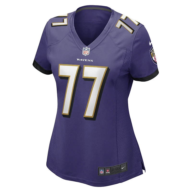 Women's Nike Daniel Faalele Purple Baltimore Ravens Player Game Jersey