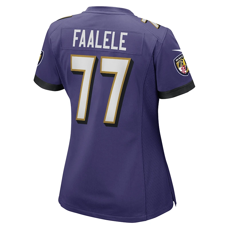 Women's Nike Daniel Faalele Purple Baltimore Ravens Player Game Jersey