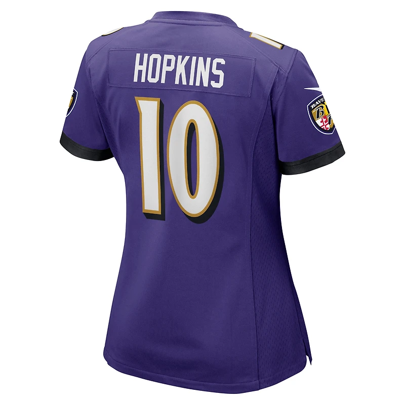 Women's Nike DeAndre Hopkins  Purple Baltimore Ravens Team Game Jersey