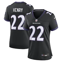 Maillot alternatif noir Nike Derrick Henry pour femme, Baltimore Ravens