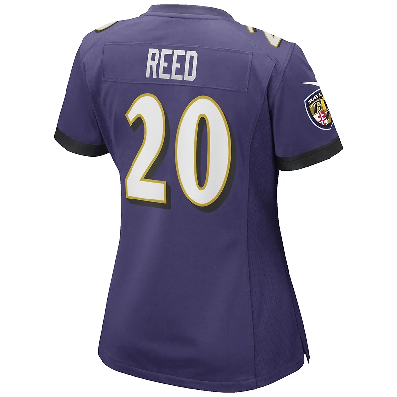 Maillot de joueur retraité Nike Ed Reed violet Baltimore Ravens Game pour femme