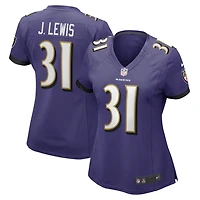 Maillot de joueur retraité Nike Jamal Lewis violet des Ravens Baltimore pour femme