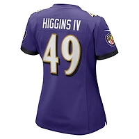 Women's Nike Jay Higgins IV  Purple Baltimore Ravens Team Game Jersey