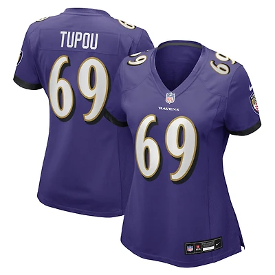 Women's Nike Josh Tupou  Purple Baltimore Ravens Team Game Jersey